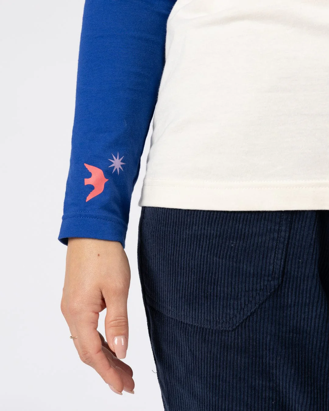 Horizon Stripe - Womens Long Sleeve T-Shirt - Blue - Image 9
