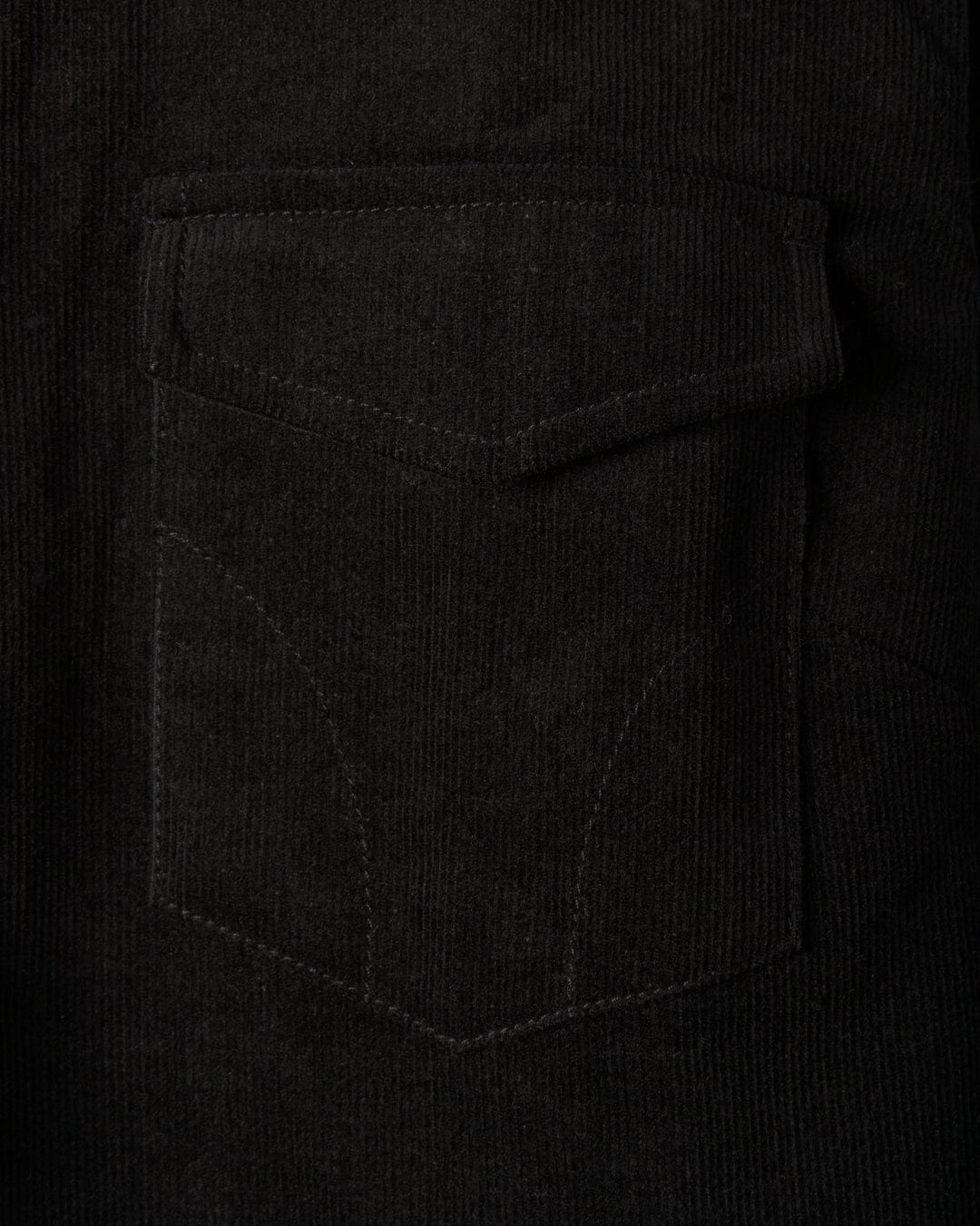 Iris - Womens Cord Shirt Dress - Black - Image 9