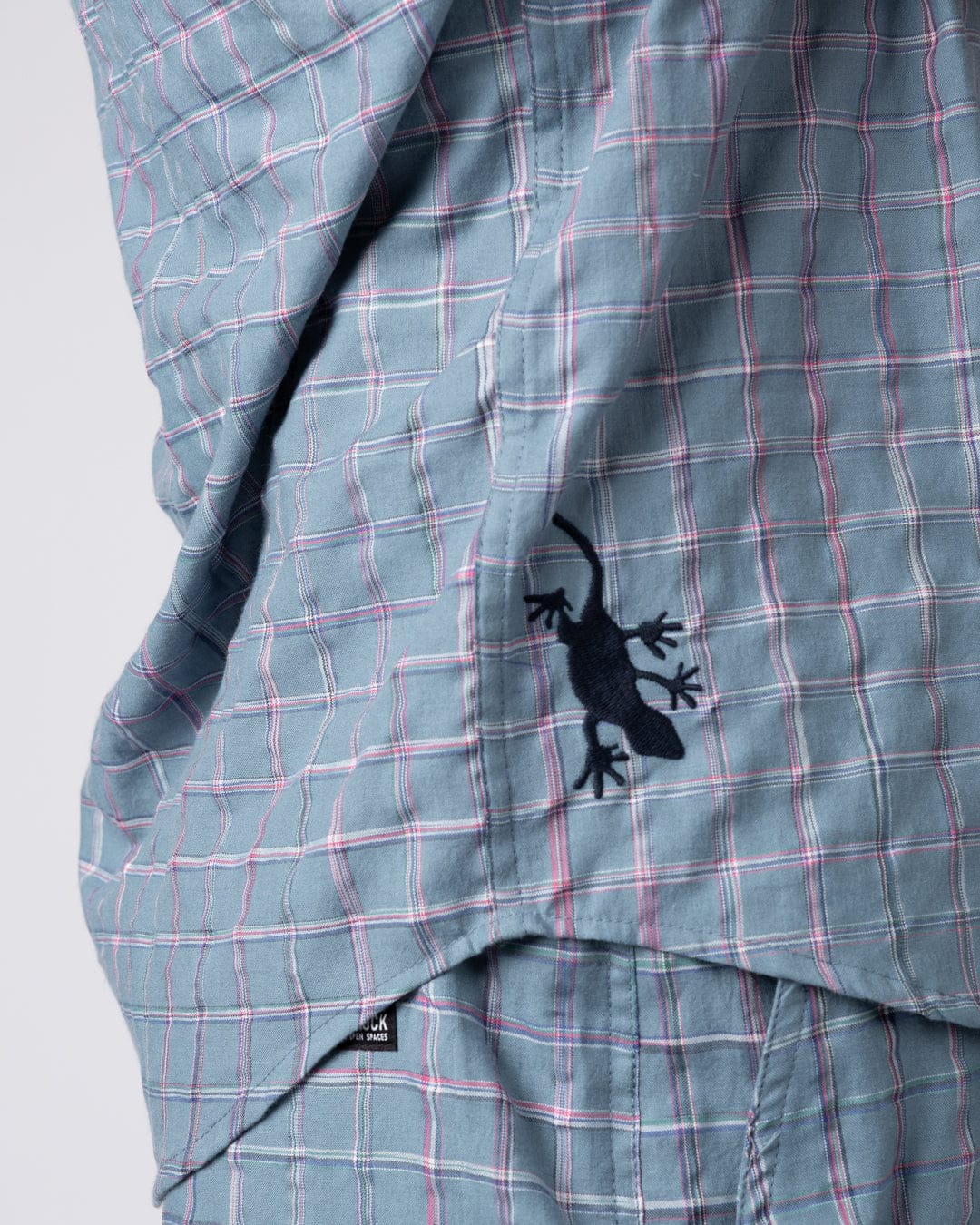 Isaad - Mens Short Sleeve Shirt - Blue - Image 6