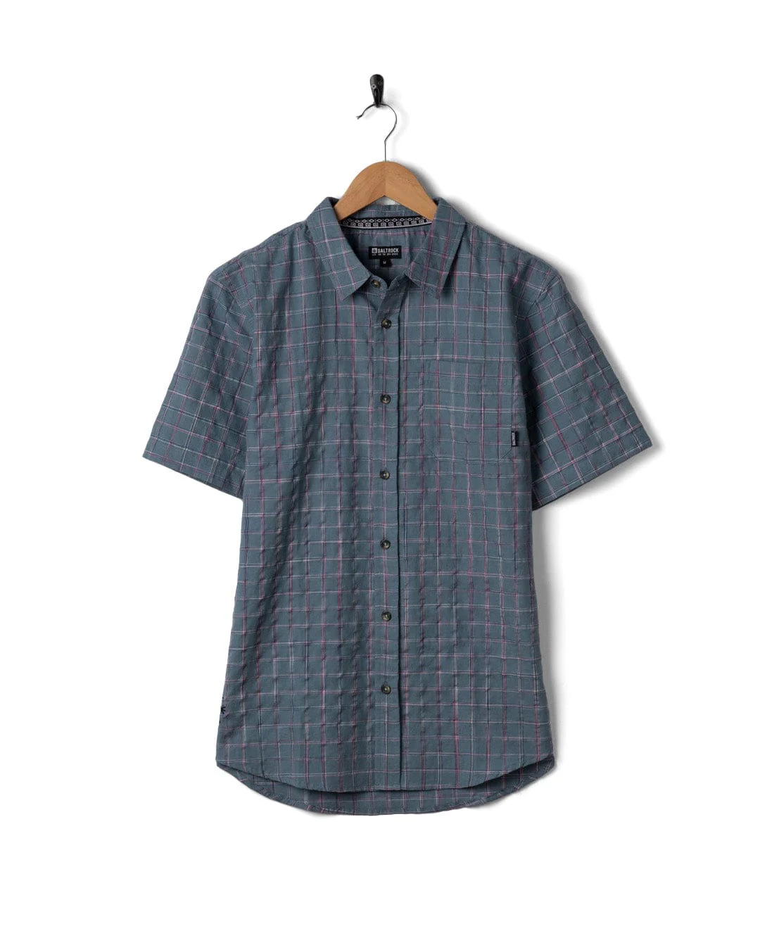 Isaad - Mens Short Sleeve Shirt - Blue - Image 7