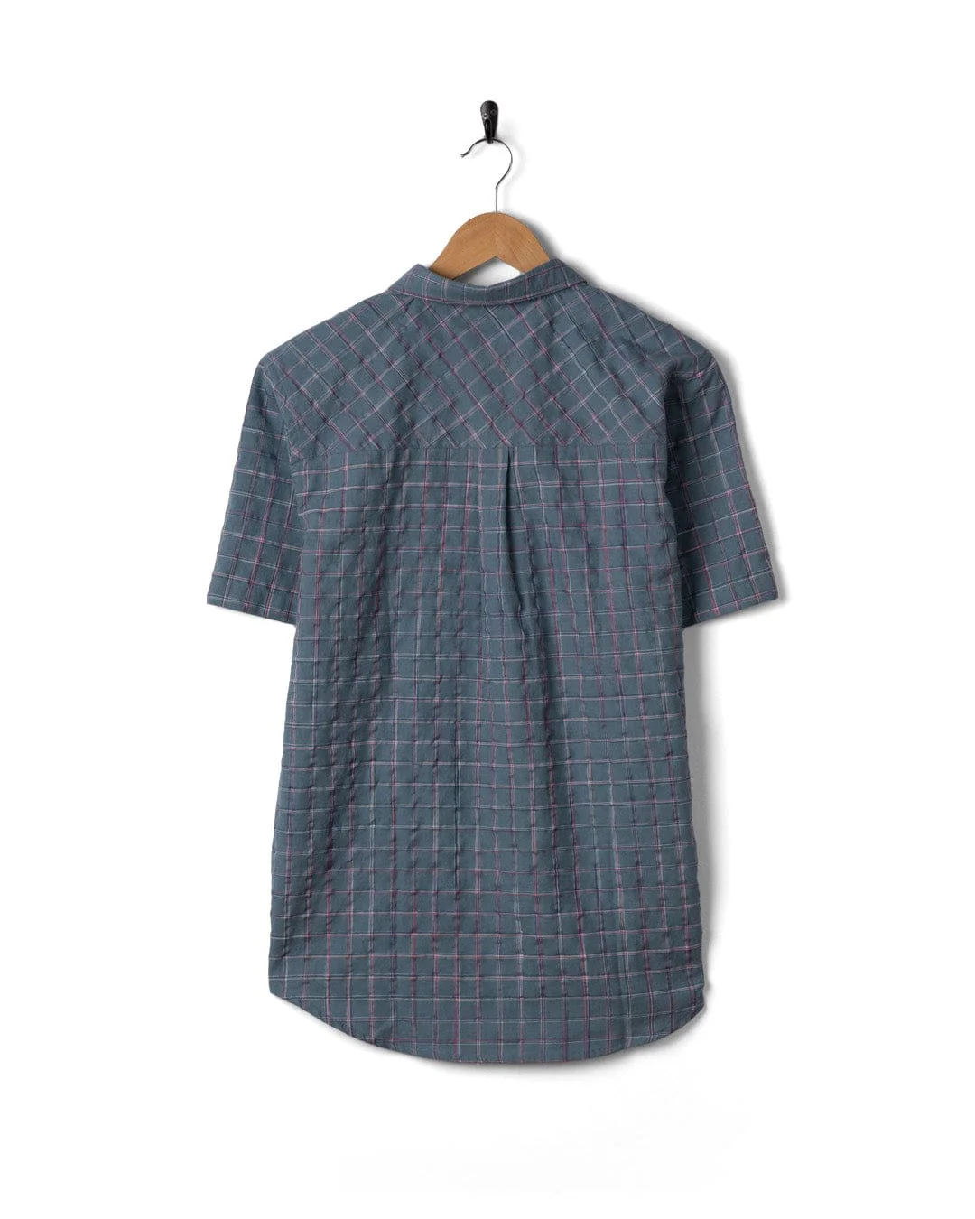 Isaad - Mens Short Sleeve Shirt - Blue - Image 8