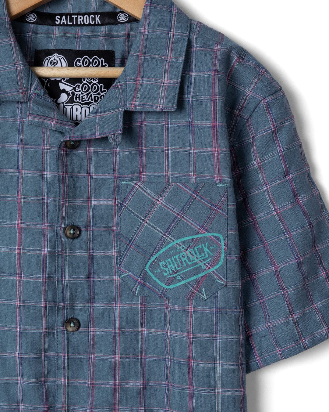 Isaad - Kids Short Sleeve Shirt - Blue - Image 2