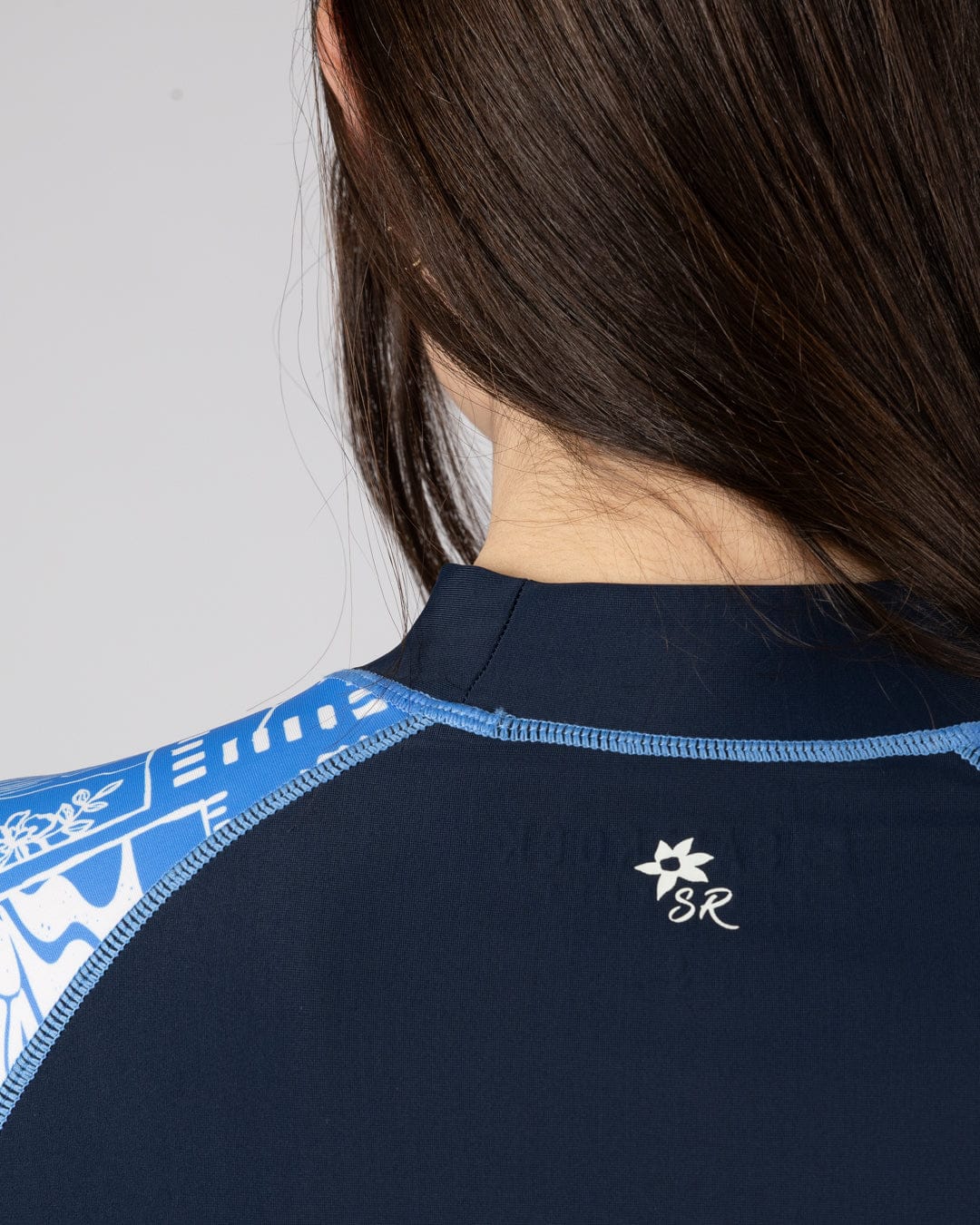 Island Tiles - Womens Long Sleeve Rashvest - Blue - Image 6