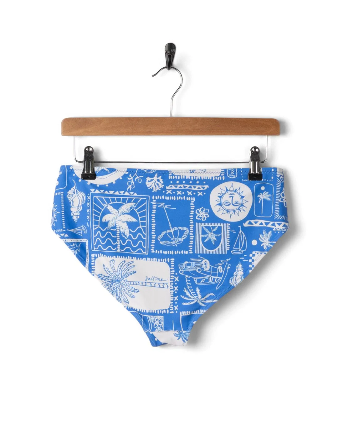 Island Tiles - Womens Reversible Bikini Bottoms - Bright Blue - Image 10