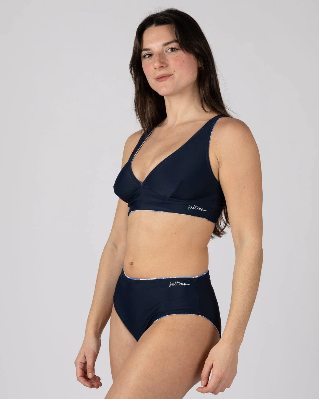 Island Tiles - Womens Reversible Bikini Bottoms - Bright Blue - Image 13