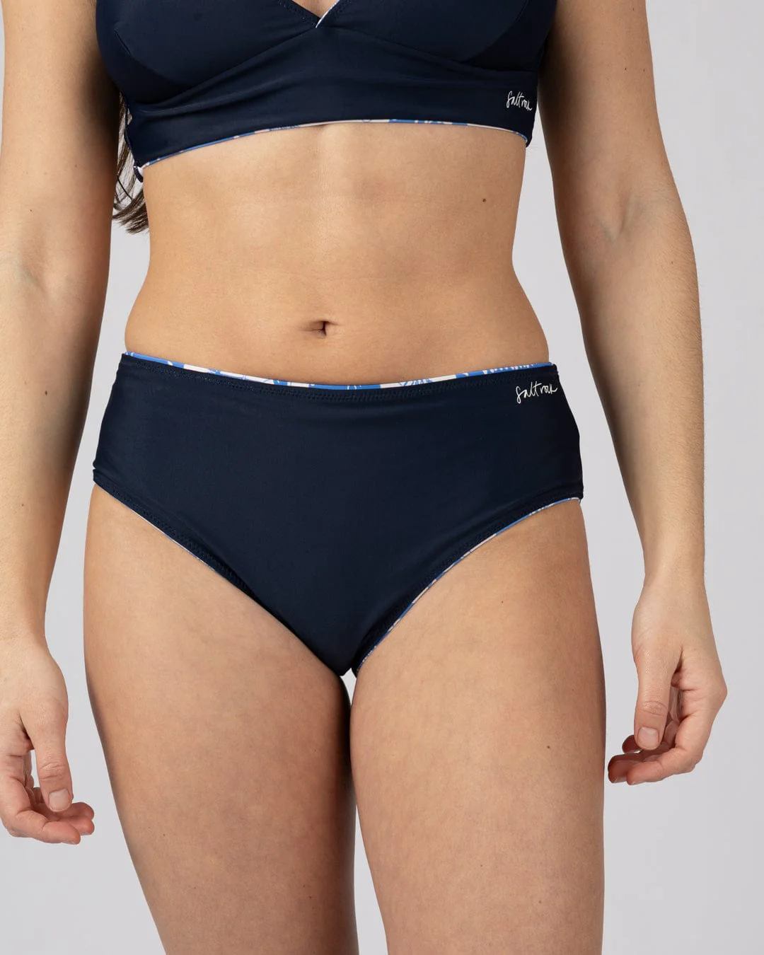 Island Tiles - Womens Reversible Bikini Bottoms - Bright Blue - Image 8