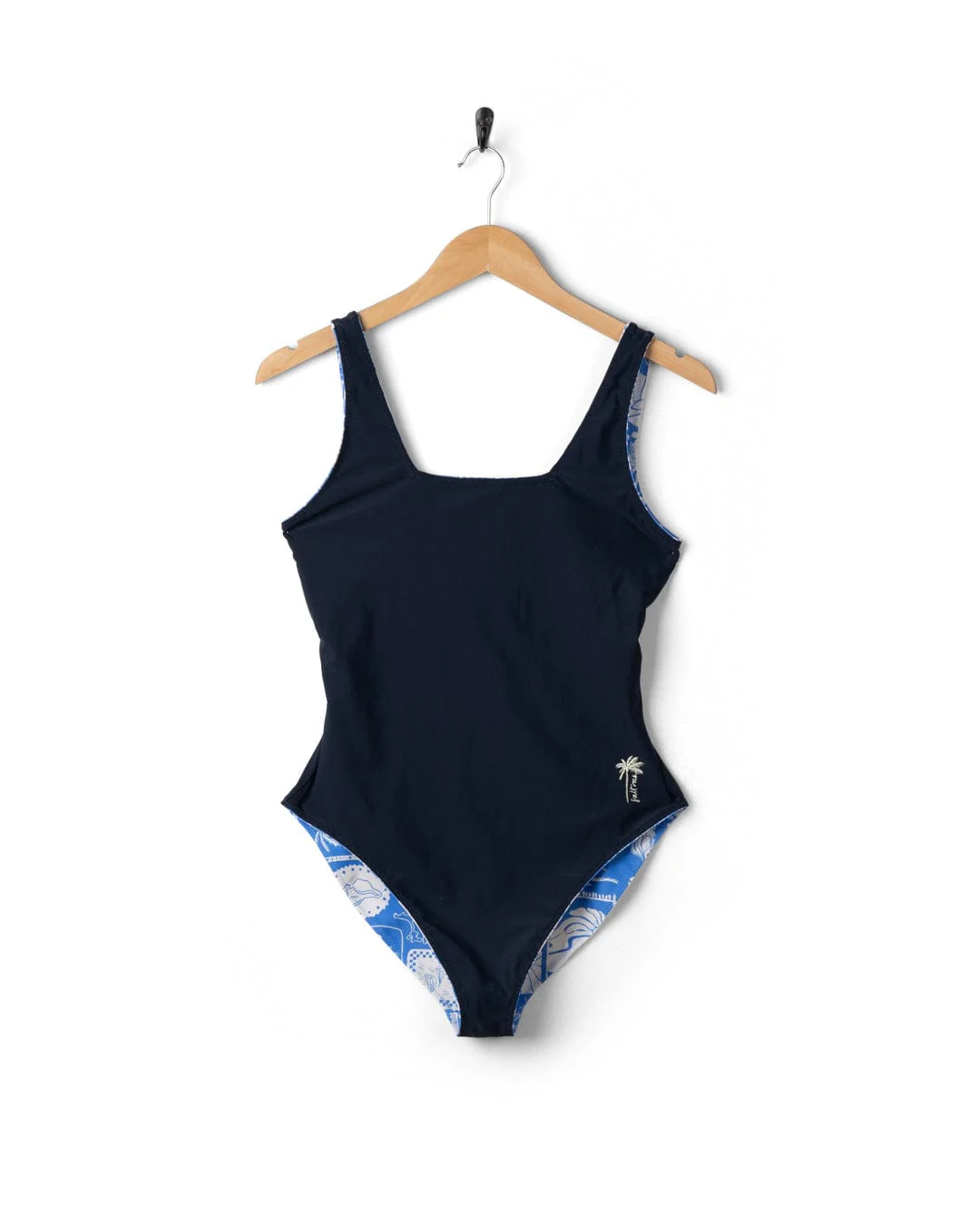 Island Tiles - Womens Reversible Swimsuit - Blue - Image 6