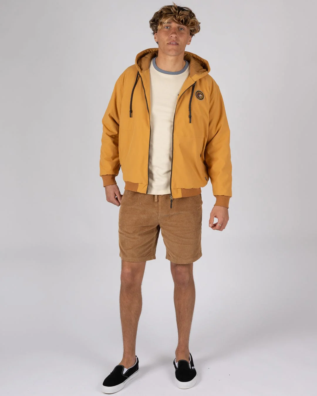 Jace - Mens Casual Bomber Jacket - Yellow - Image 9