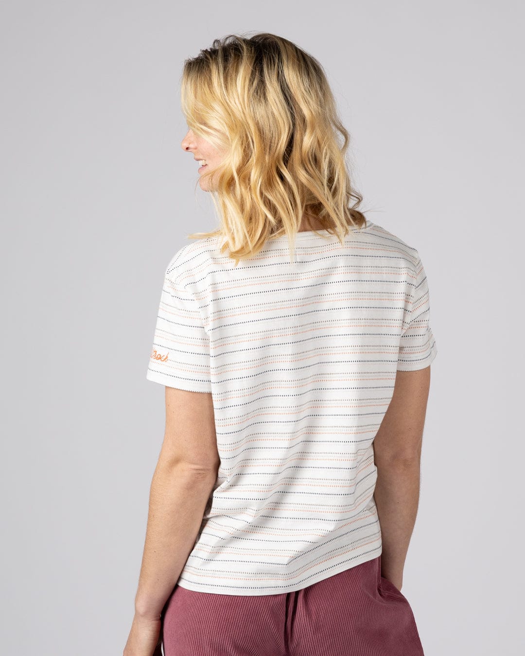 Jenn - Womens Short Sleeve T-Shirt - Cream - Image 3