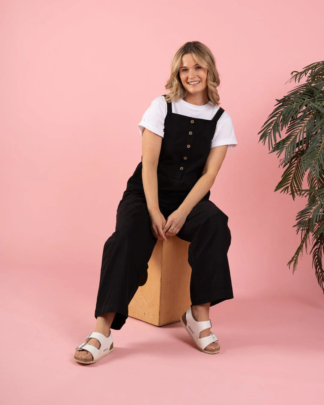 Jenna - Womens Dungarees - Black - Image 4