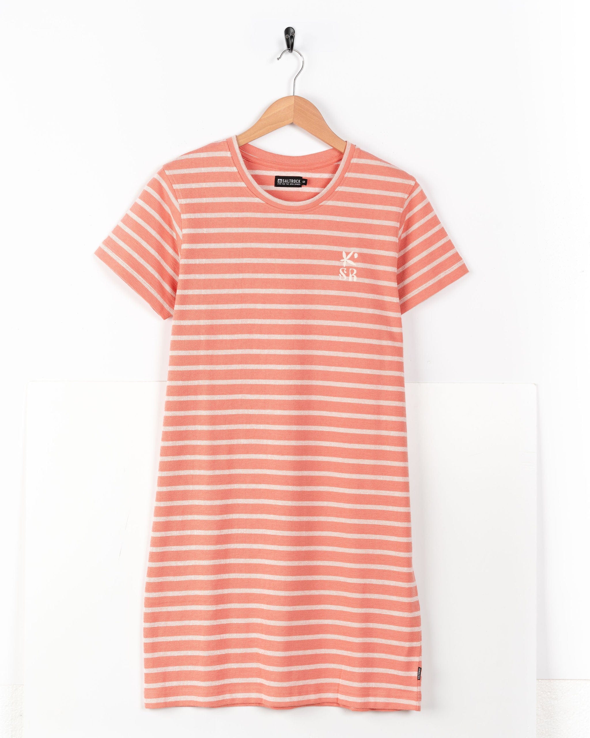 Jesa - Womens T-Shirt Dress - Coral - Image 4