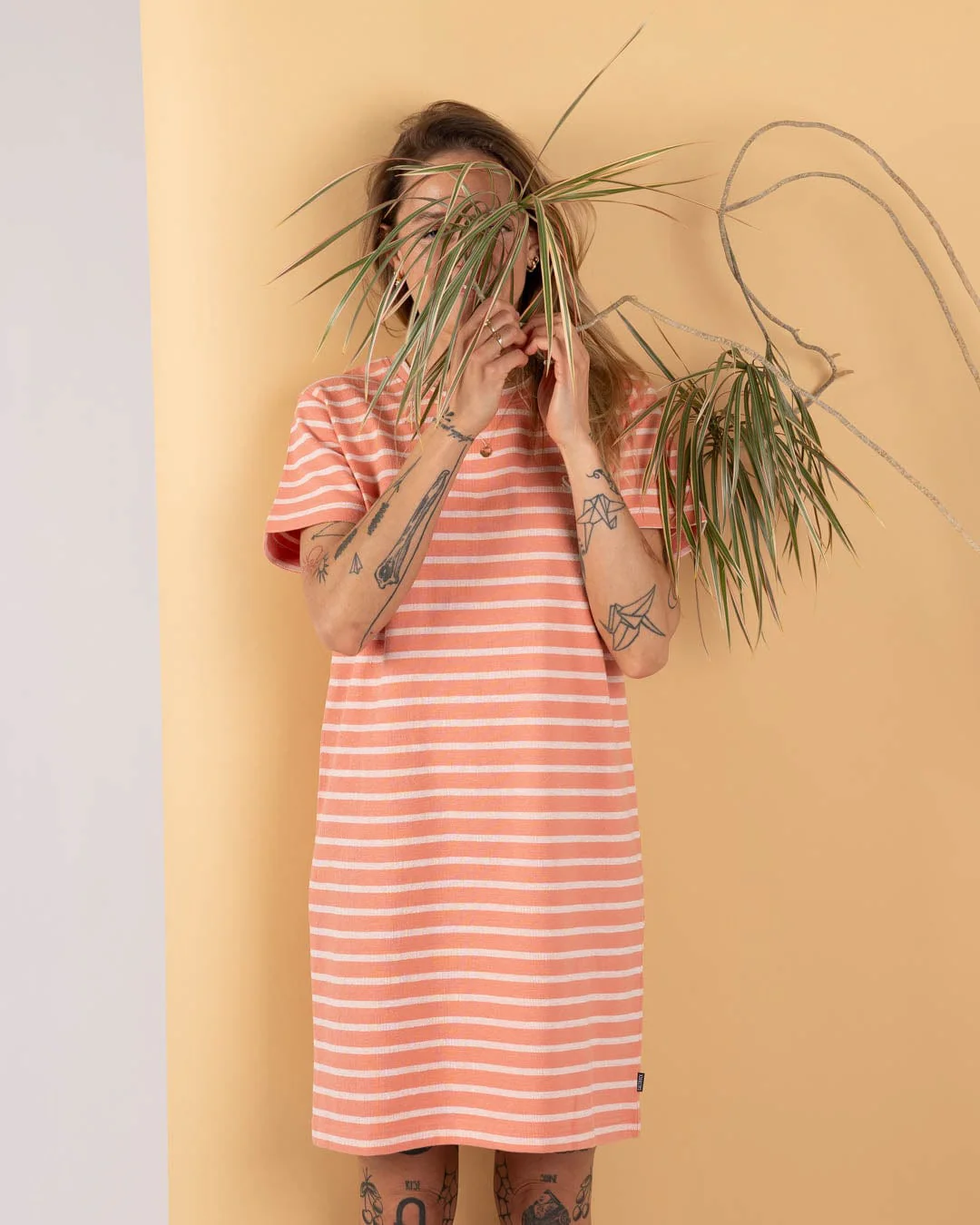 Jesa - Womens T-Shirt Dress - Coral - Image 6