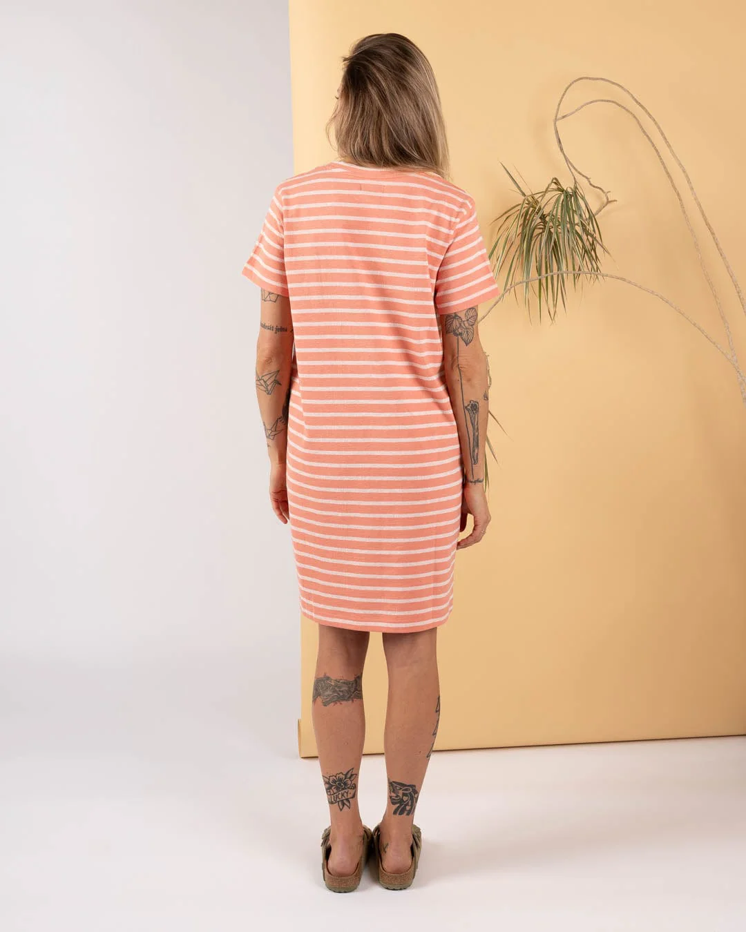 Jesa - Womens T-Shirt Dress - Coral - Image 7