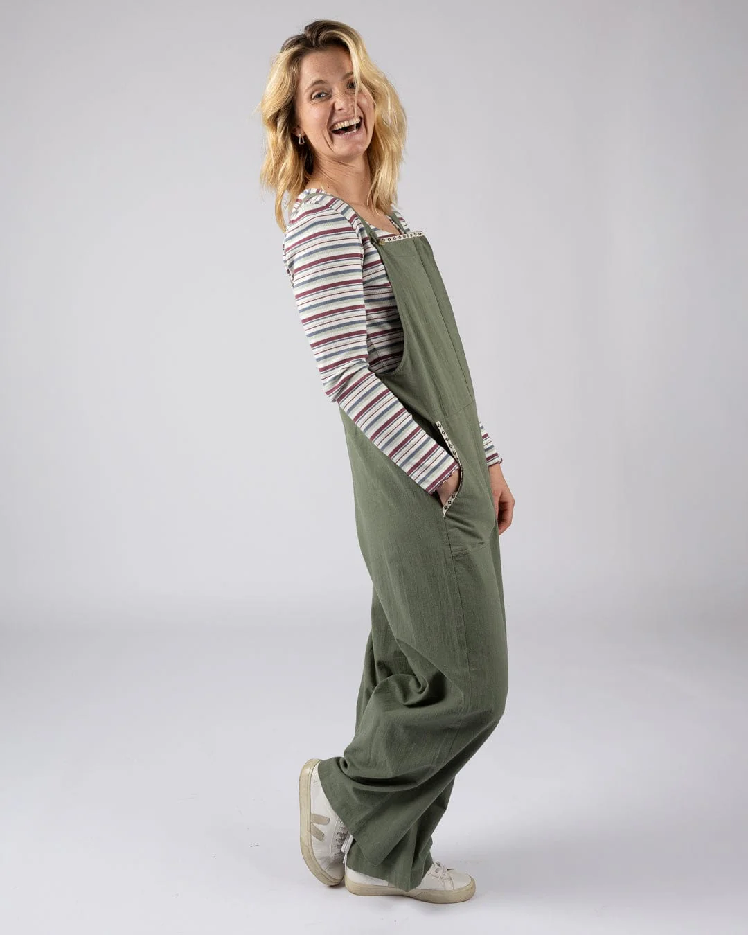 Kensa - Womens Dungarees - Green - Image 4