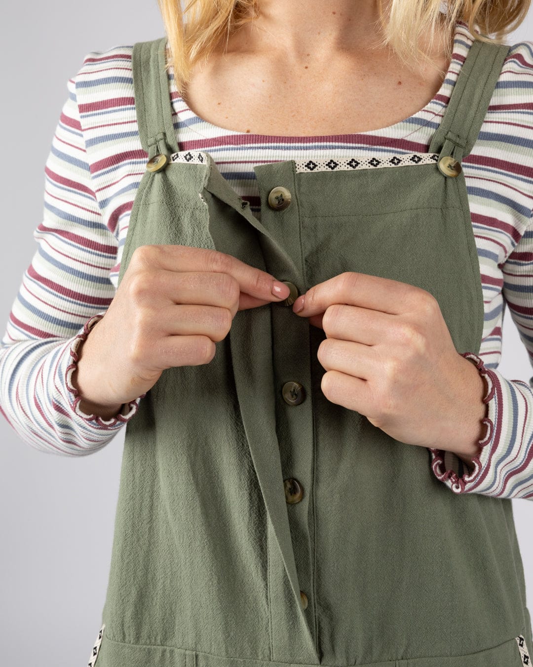 Kensa - Womens Dungarees - Green - Image 8