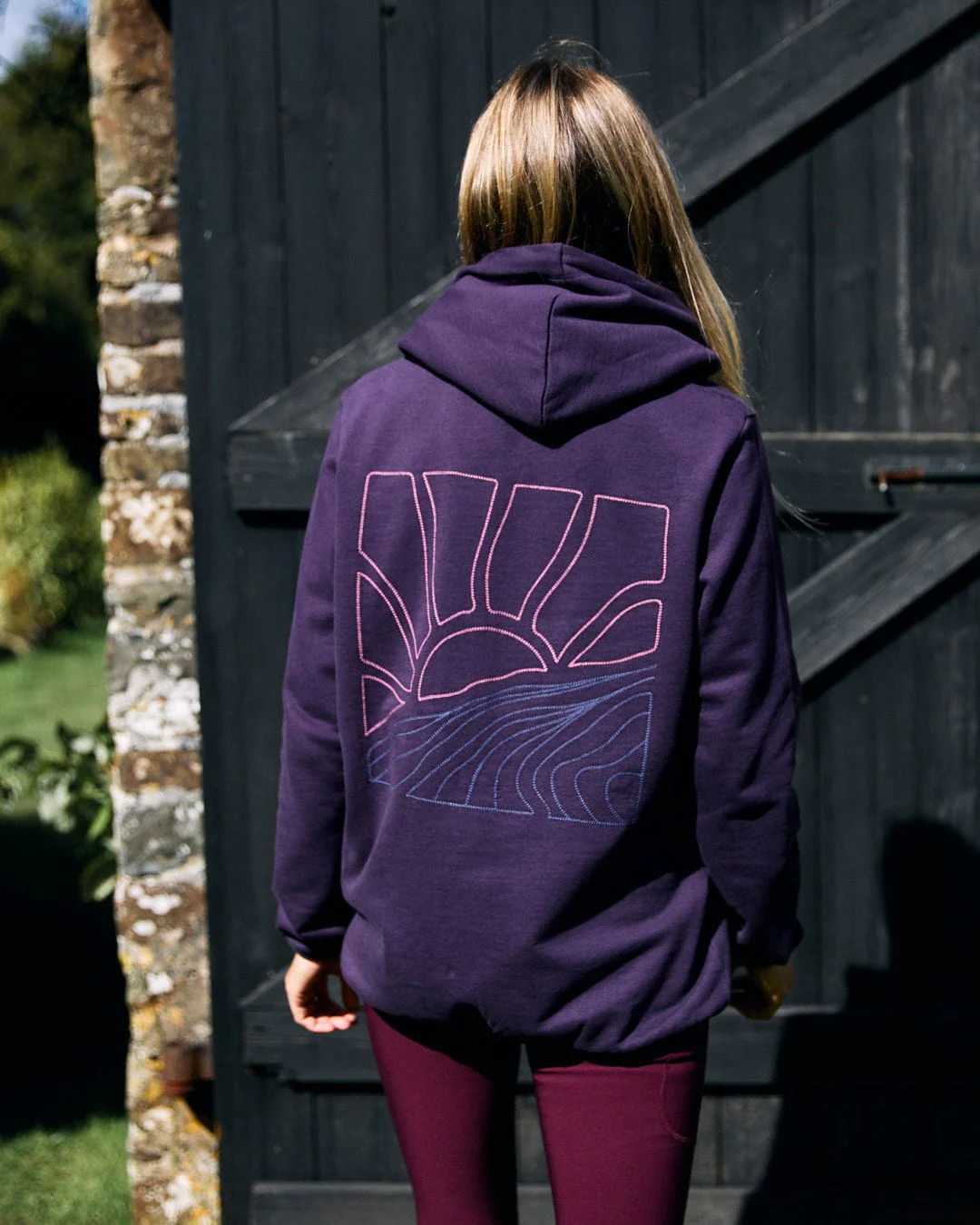 Landscape - Womens Zip Hoodie - Purple - Image 2