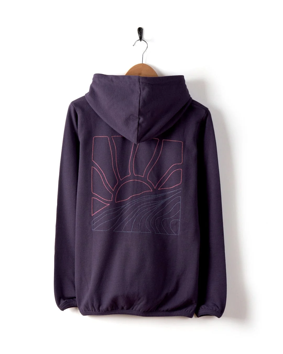 Landscape - Womens Zip Hoodie - Purple - Image 3