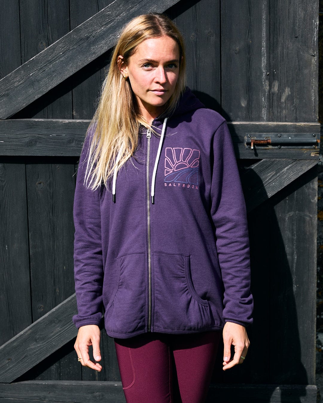 Landscape - Womens Zip Hoodie - Purple - Image 6