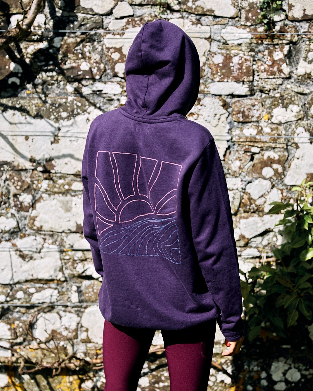 Landscape - Womens Zip Hoodie - Purple - Image 8