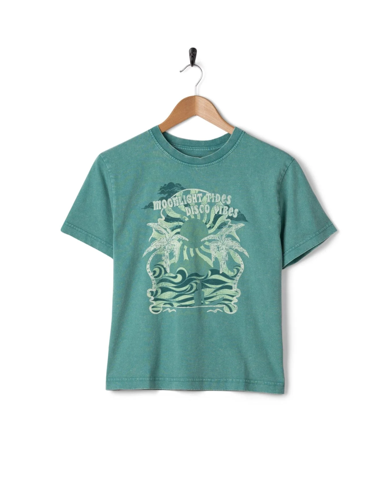 Last Light - Womens Boxy Short Sleeve T-Shirt - Blue - Image 3