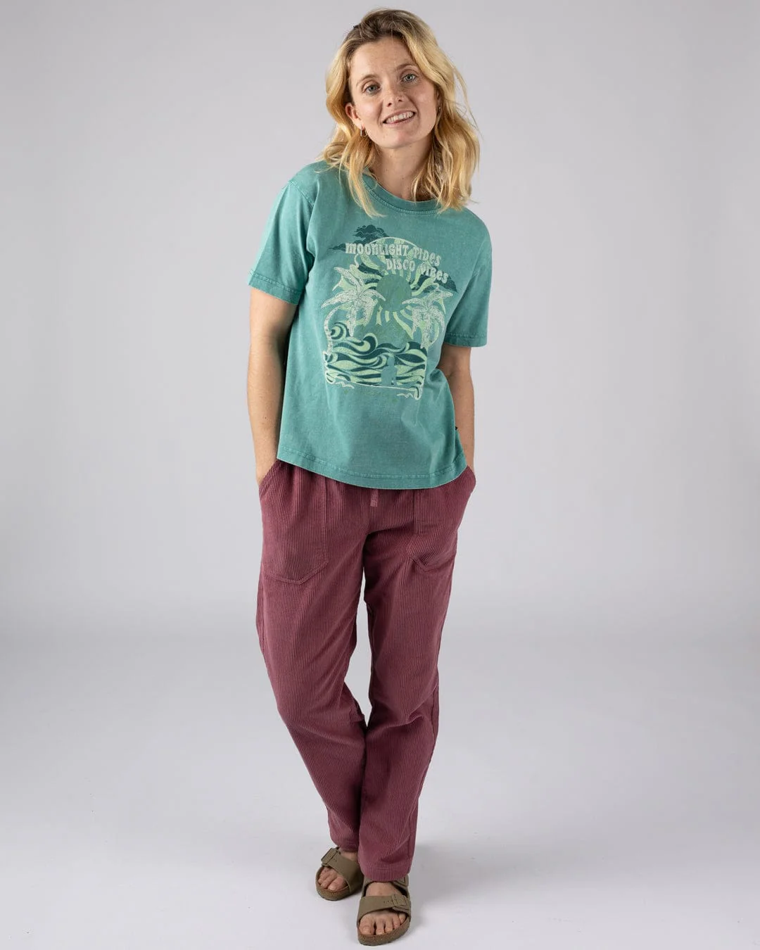 Last Light - Womens Boxy Short Sleeve T-Shirt - Blue - Image 4