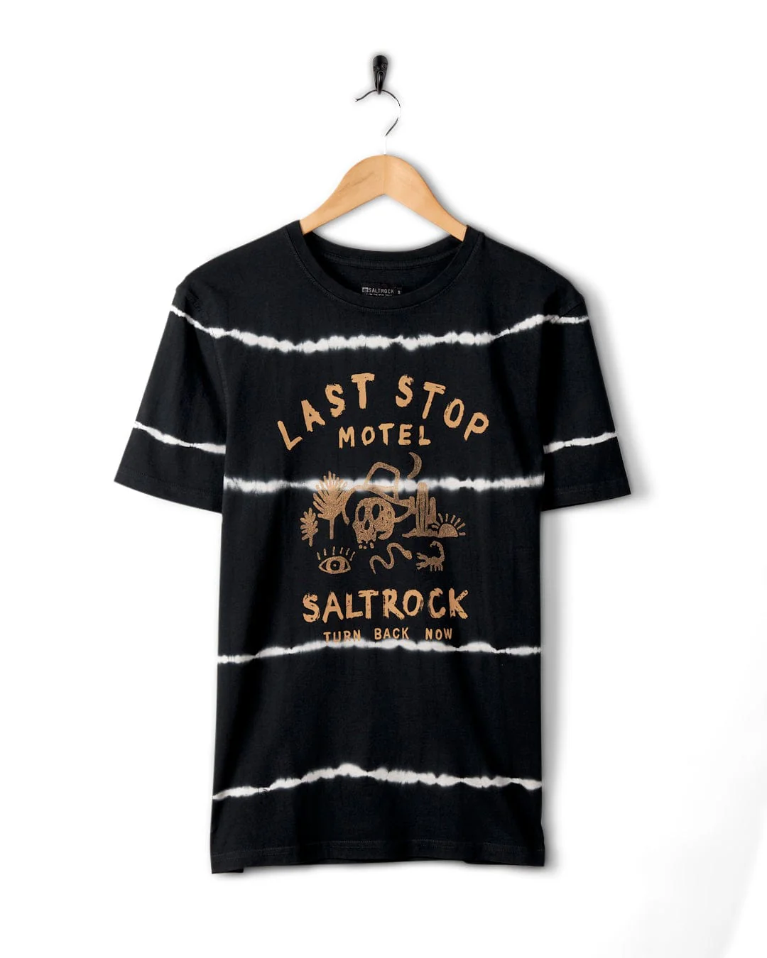 Last Stop Motel - Mens Short Sleeve Tie Dye T-Shirt - Dark Grey - Image 2