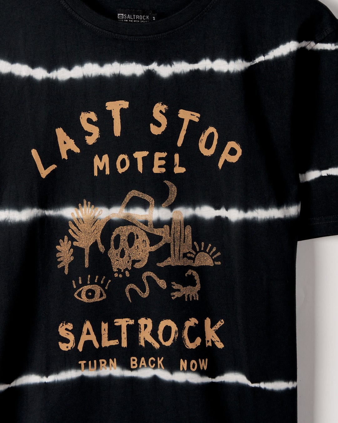 Last Stop Motel - Mens Short Sleeve Tie Dye T-Shirt - Dark Grey - Image 4