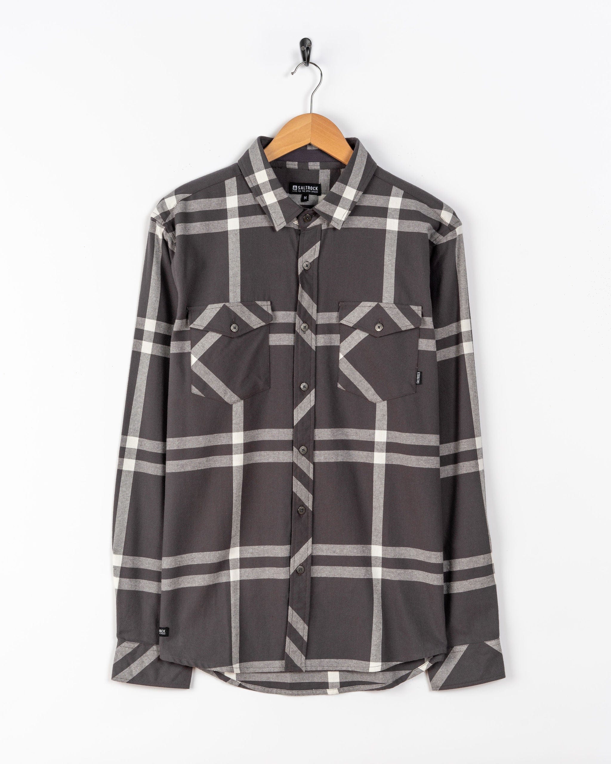 Lazer - Mens Flannel Shirt - Grey - Image 3
