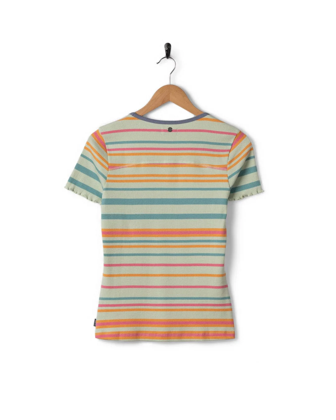 Lee - Womens Short Sleeve Stripe T-Shirt - Light Green - Image 8
