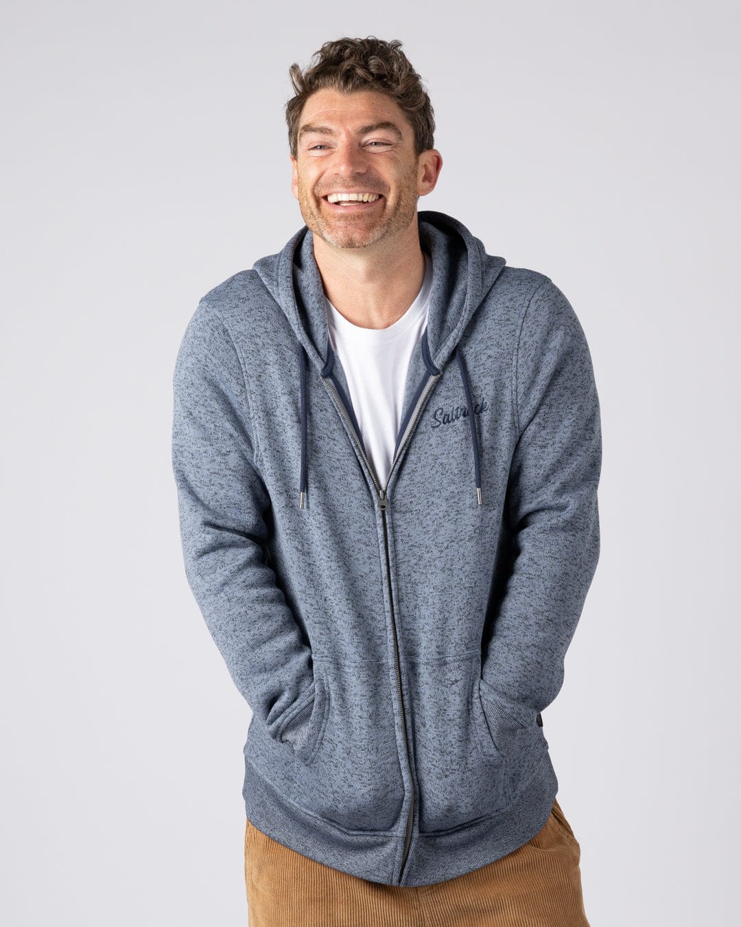 Levis - Men's Water Resistant Zip Hoodie - Blue - Image 2