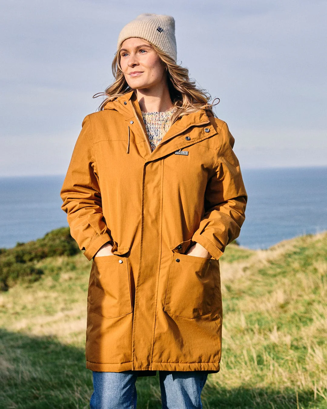 Linden - Womens Water Resistant Coat - Brown - Image 7