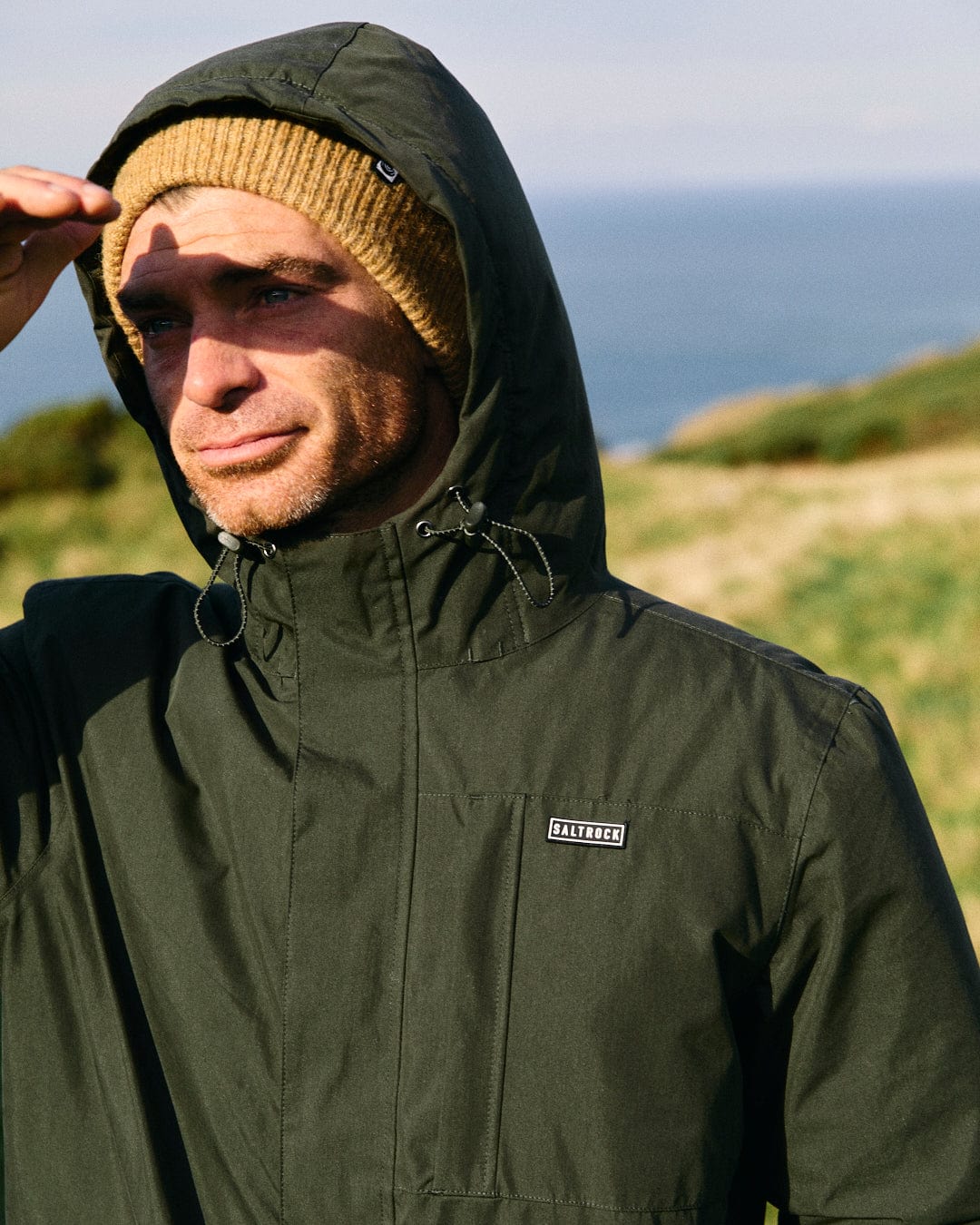 Linden - Mens Water Resistant Coat - Green - Image 5