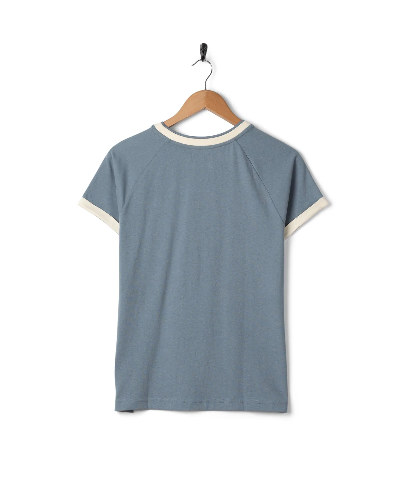 Links  - Womens Short Sleeve Ringer T-Shirt - Blue - Image 7