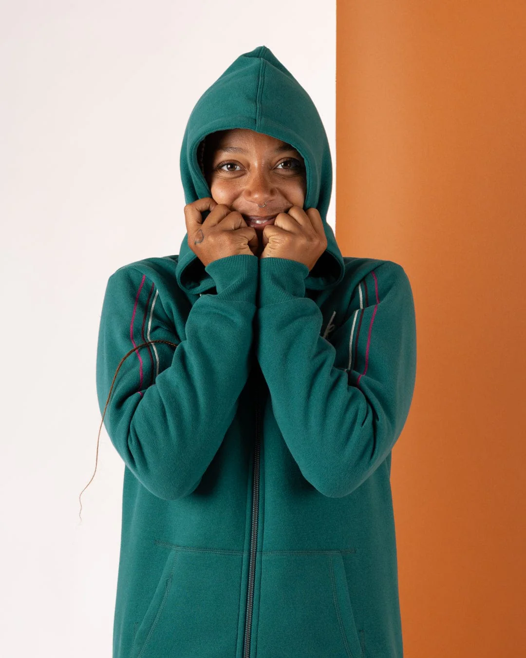 Links - Womens Zip Hoodie - Teal - Image 7