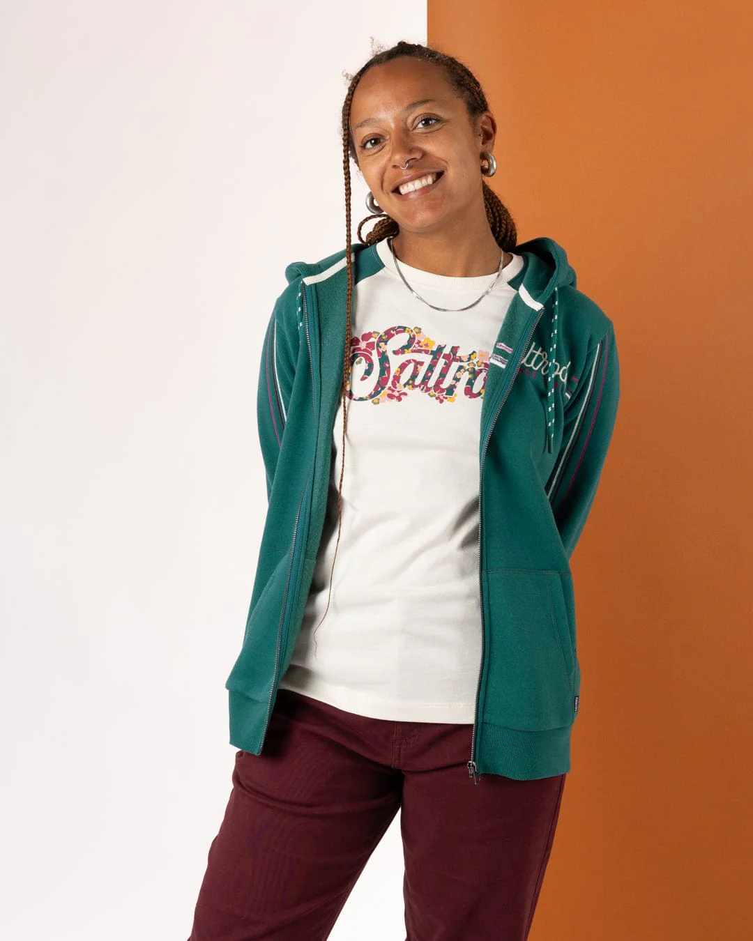Links - Womens Zip Hoodie - Teal - Image 9
