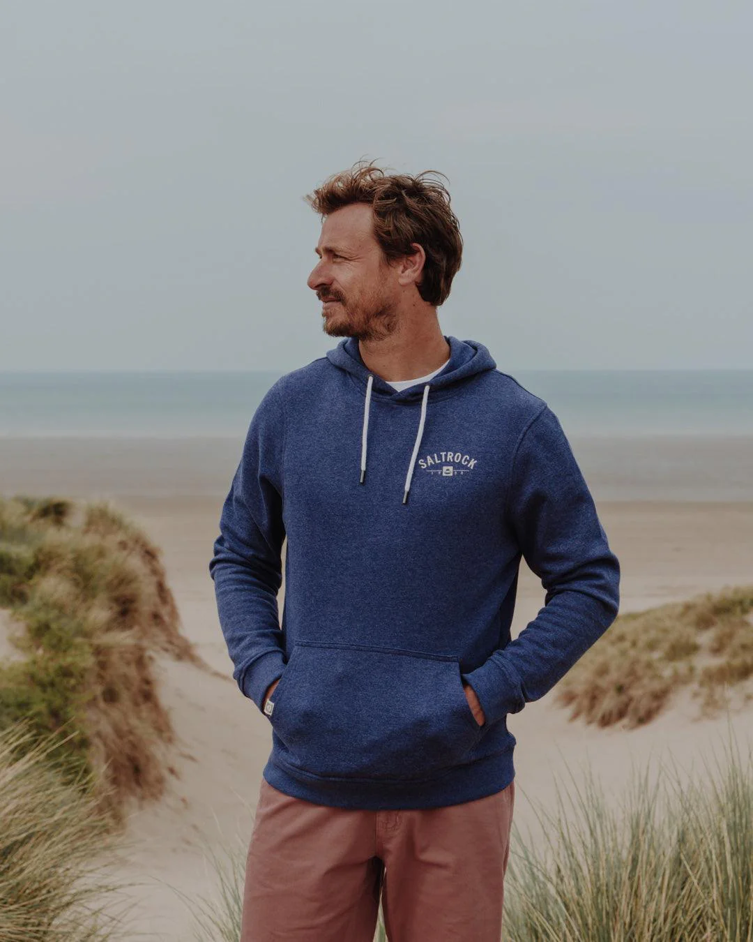 Location - Mens Pop Hoodie - Croyde - Blue - Image 3