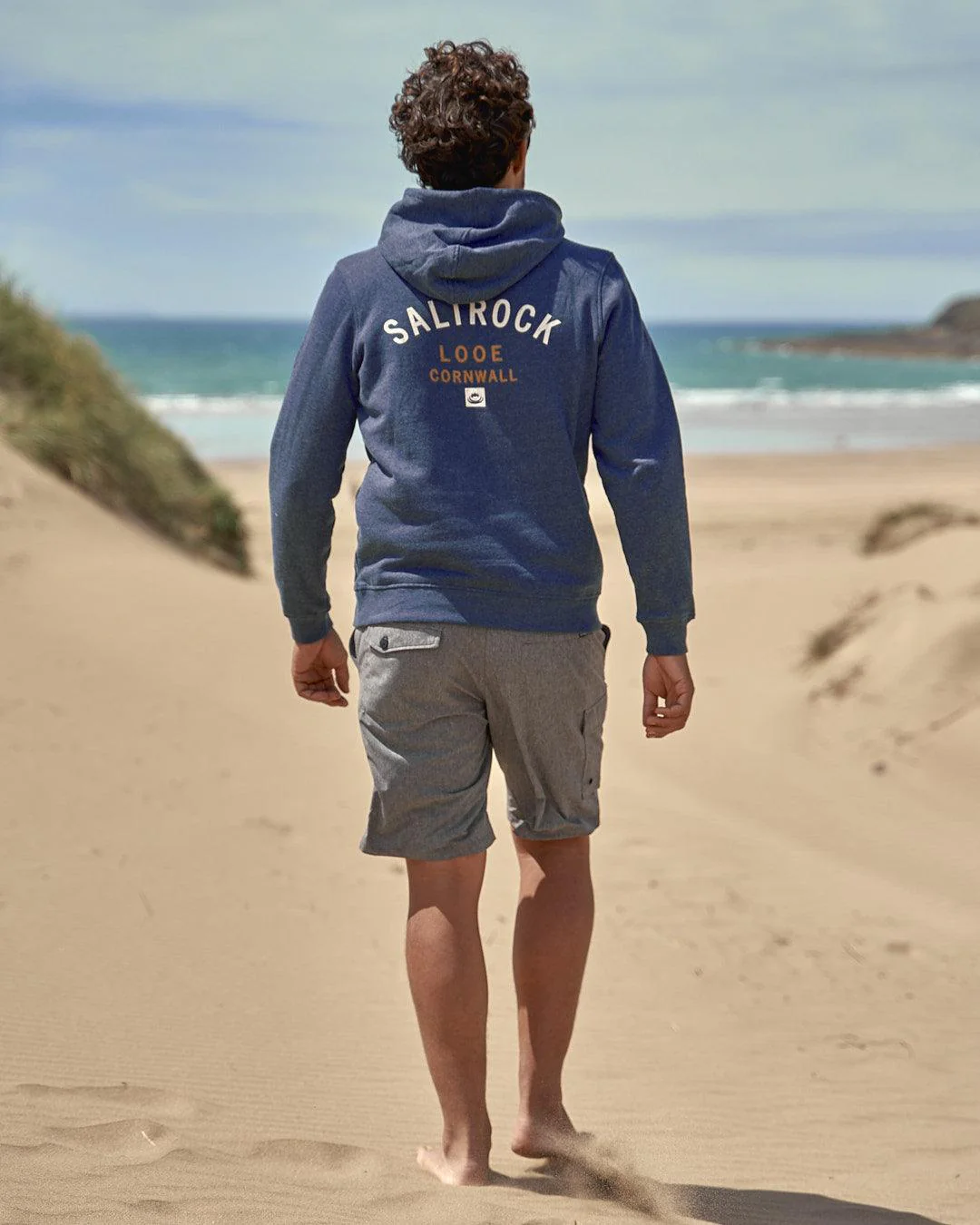 Location - Mens Pop Hoodie - Looe - Dark Blue - Image 5