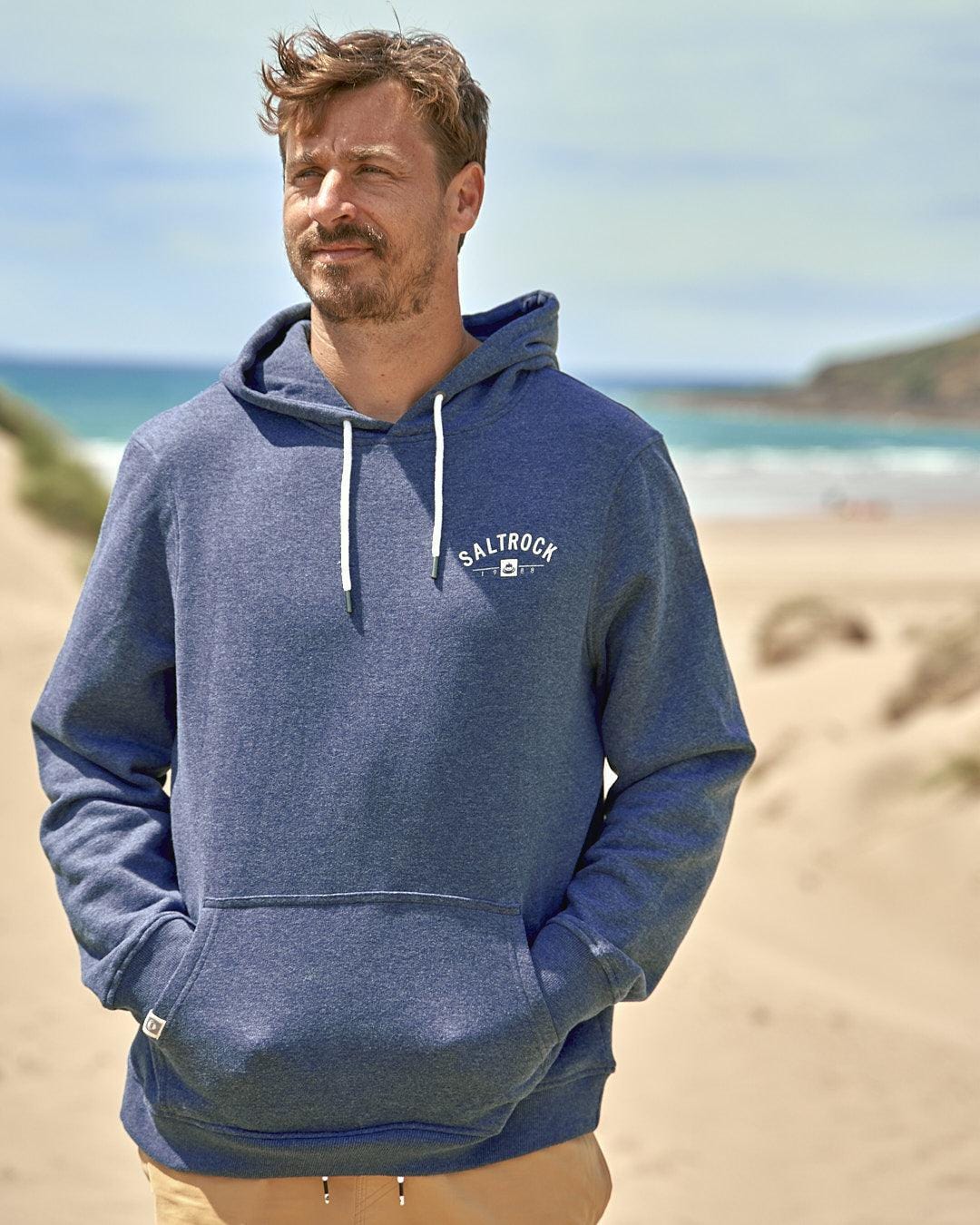 Location - Mens Pop Hoodie - Poole - Dark Blue - Image 2