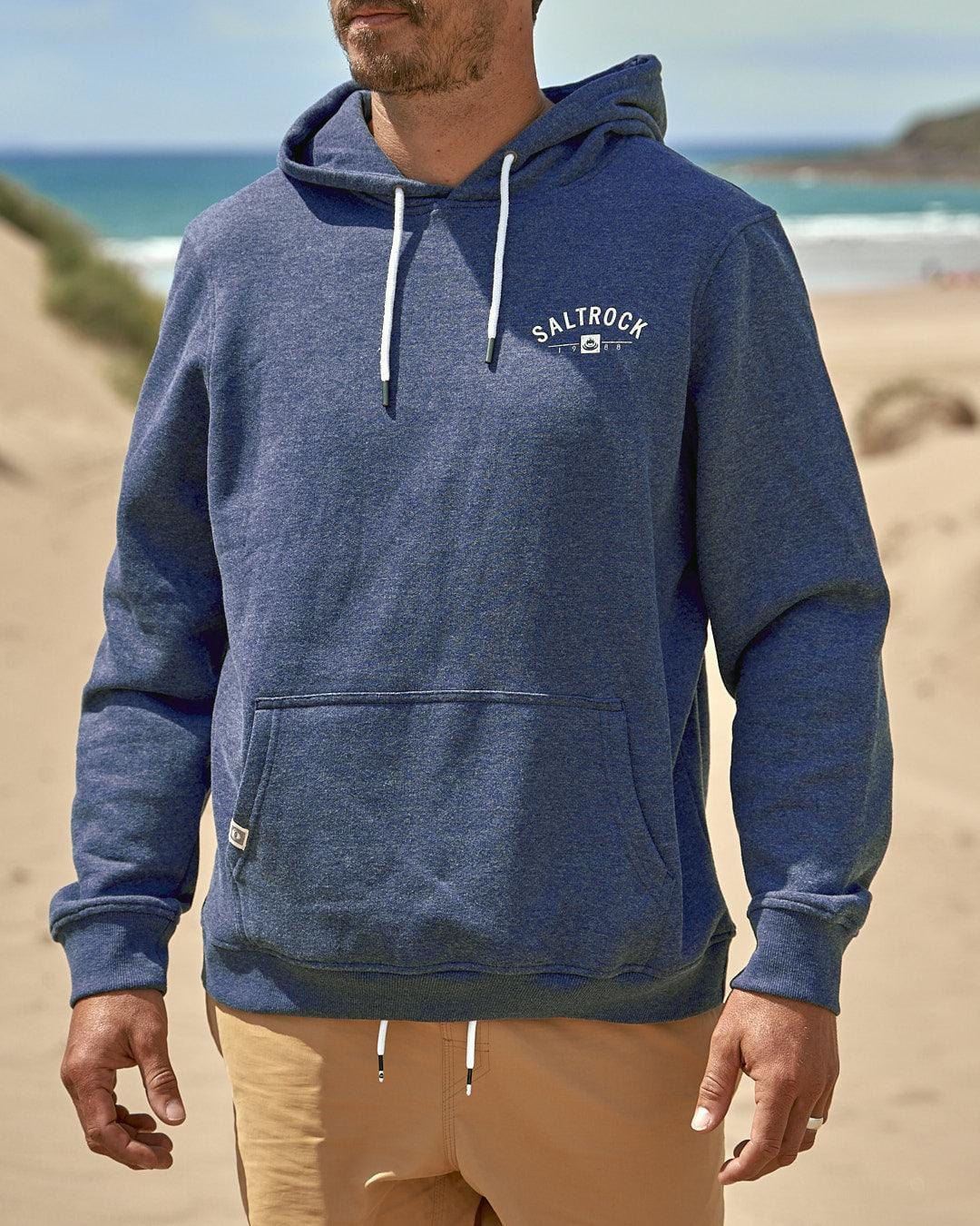Location - Mens Pop Hoodie - St Ives - Dark Blue - Image 3