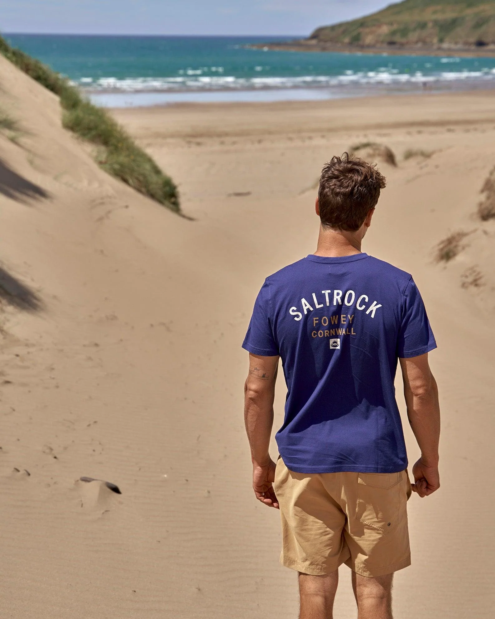 Fowey - Mens Location T-Shirt - Blue - Image 6