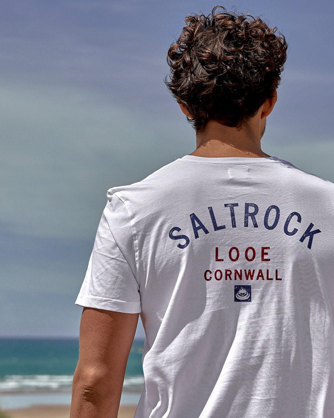 Location - Mens T-Shirt - Looe - White - Image 2