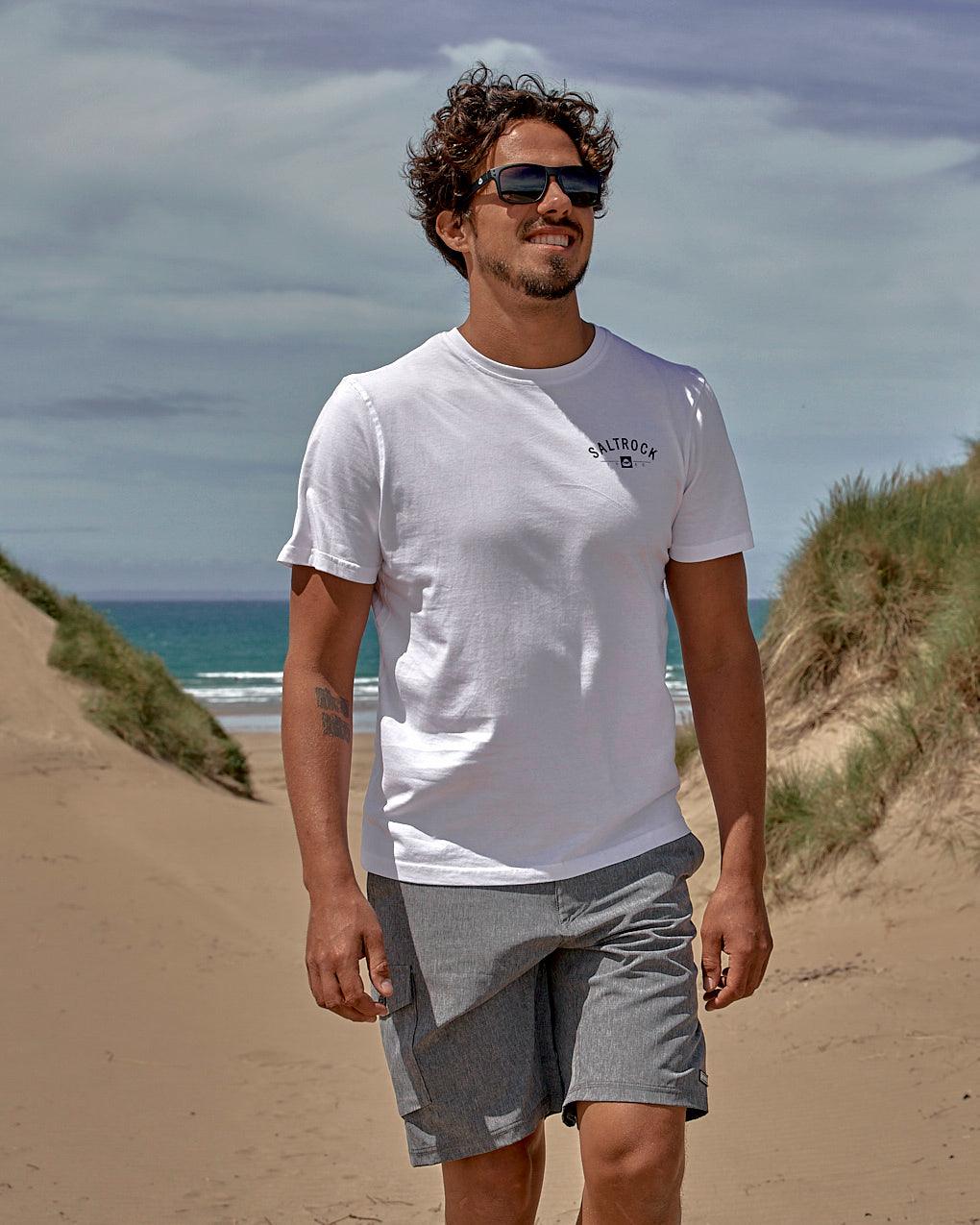 Location - Mens T-Shirt - Looe - White - Image 3