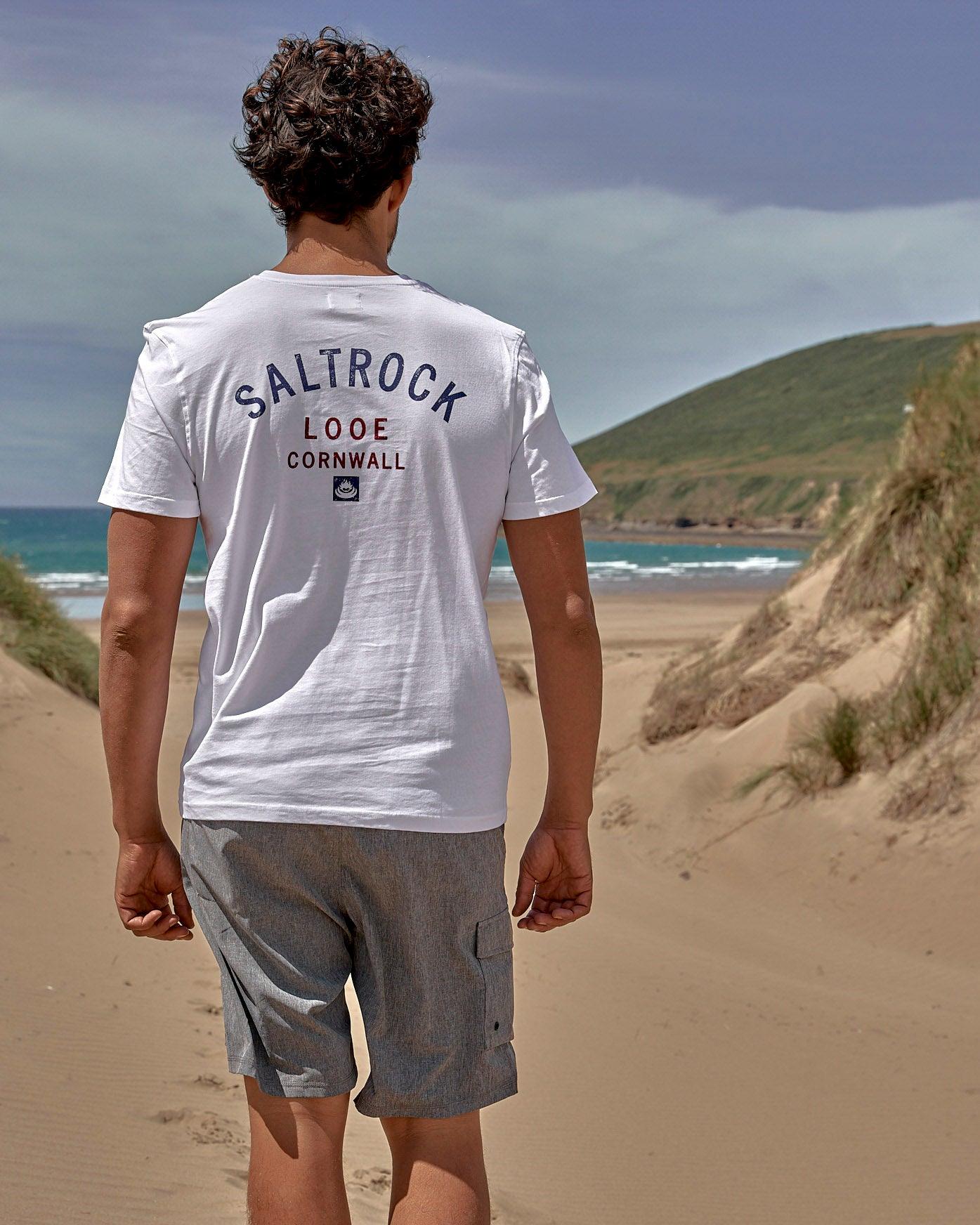 Location - Mens T-Shirt - Looe - White - Image 4