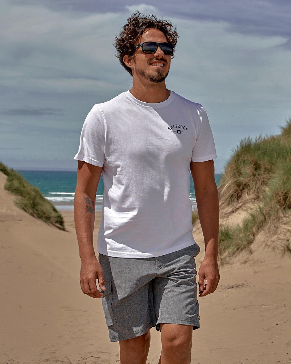 Location Mens T-Shirt Lyme Regis - White - Image 5