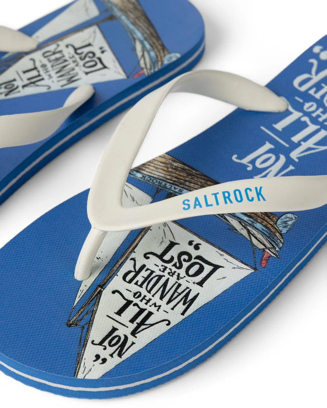 Lost Ships - Mens Flip Flops - Blue - Image 2