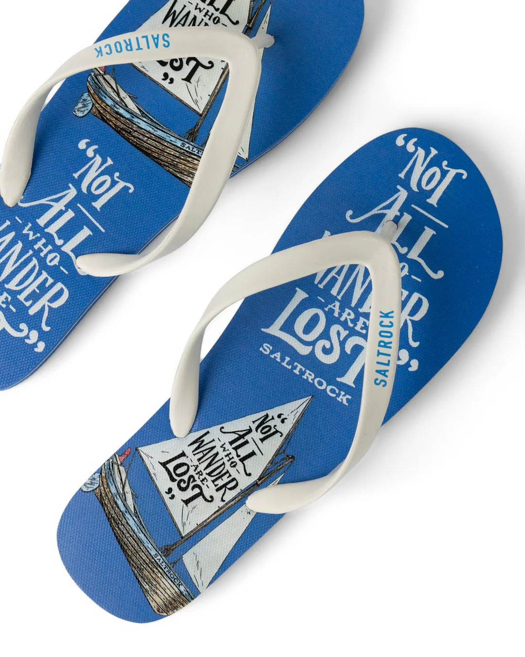 Lost Ships - Mens Flip Flops - Blue - Image 3