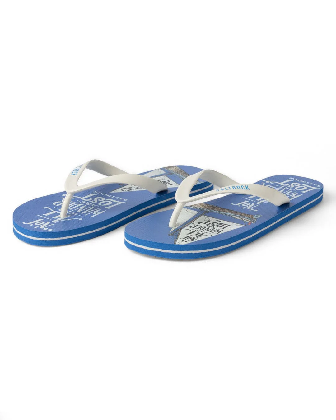 Lost Ships - Mens Flip Flops - Blue - Image 4