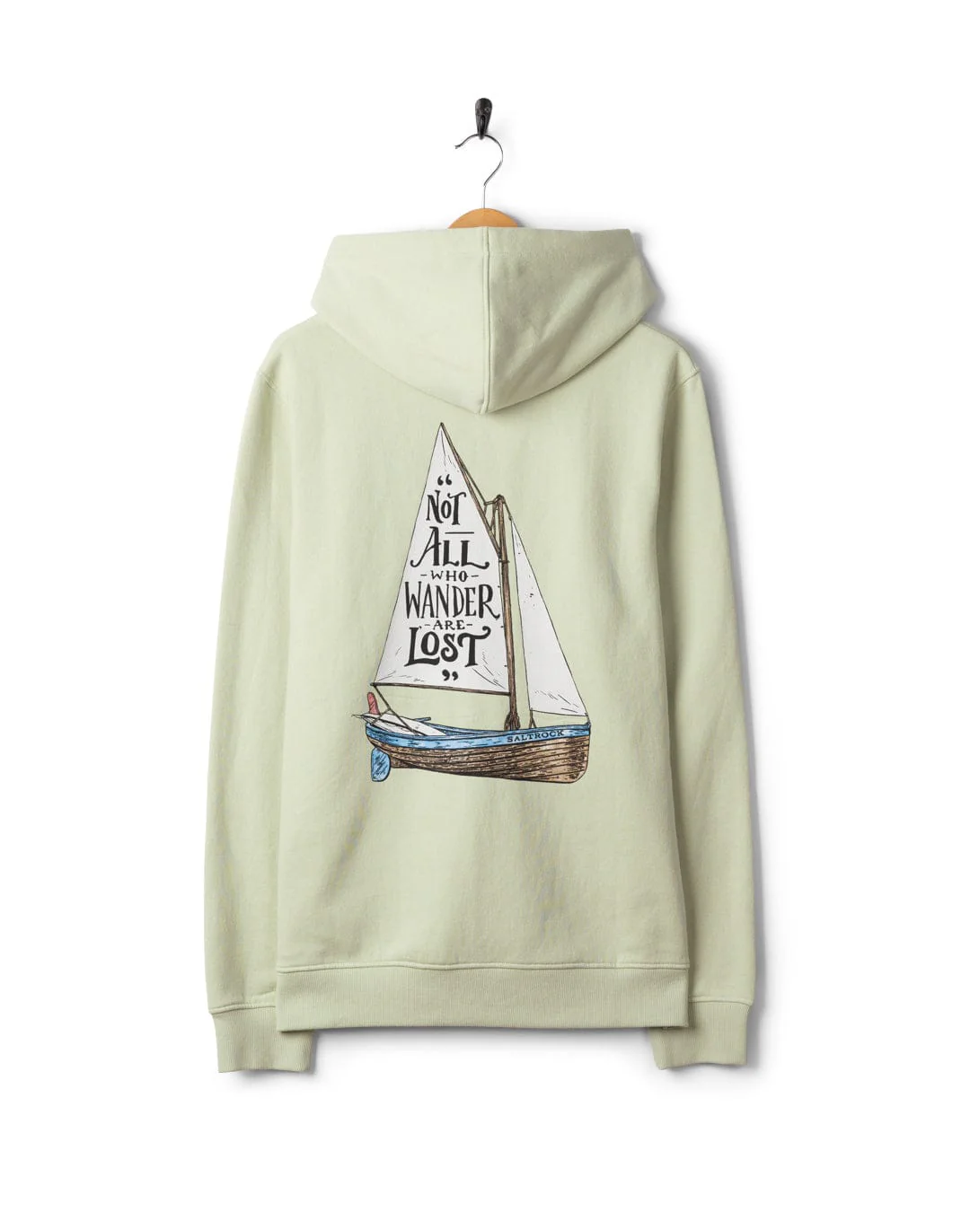 Lost Ships - Mens Pop Hoodie - Light Green - Image 6