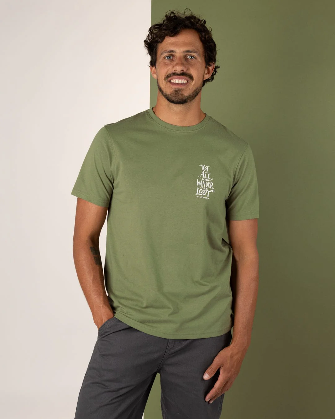 Lost Ships - Mens Short Sleeve T-Shirt - Green - Image 2