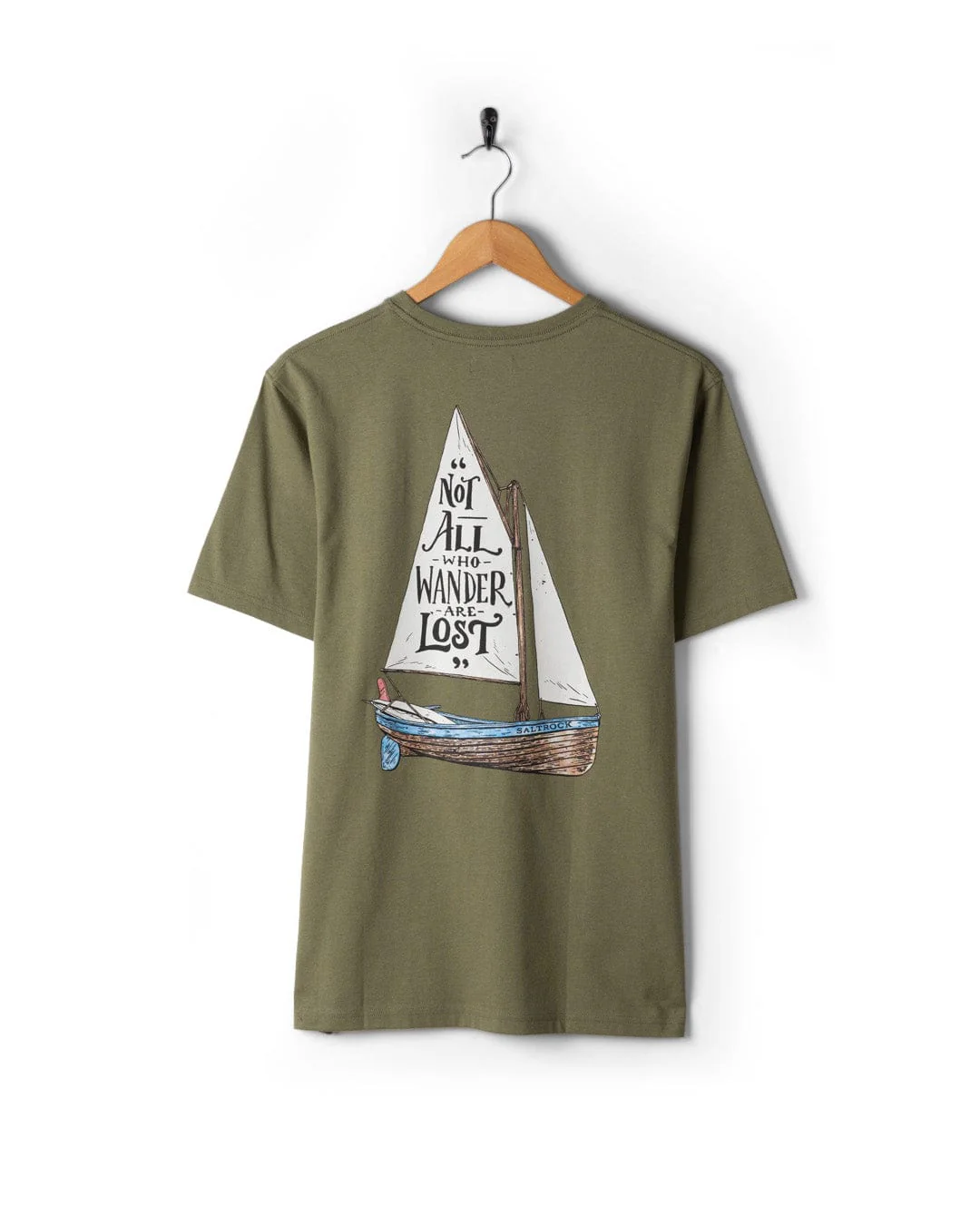 Lost Ships - Mens Short Sleeve T-Shirt - Green - Image 4